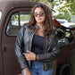 Milwaukee Motorcycle Clothing Co. Women’s Rebel Scooter Style Vinage Brown Leather Jacket w/ Mandarin Collar MMC20003