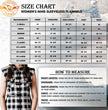 Milwaukee Leather MNG21625 Women's Flannel Down Sleeveless Shirt w/ Button Black / White & Cut Off Frill Arm Hole