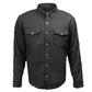 Milwaukee Leather Men’s Two-Tone CE Armored Flannel - Solid Front / Plaid Back - Reinforced w/ Aramid Fibers - MPM1673