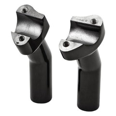 HardDrive Forged Black Pullback Style Handlebar Risers with 5.5in. Rise for Harley Davidson