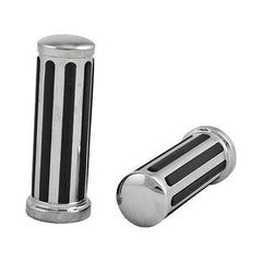 HardDrive Rail Style Black Grips with Smooth End Caps for Harley Davidson 1973-2014 All models