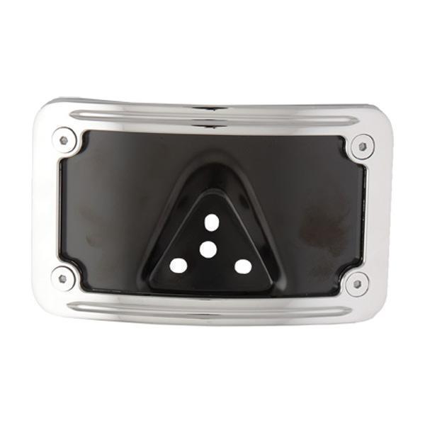 HardDrive Horizontal Curved License Plate Frame with Half Moon LED Lights for A