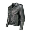 Milwaukee Leather LKM1703 Men's Classic Black Premium Leather Motorcycle Biker Rider Jacket