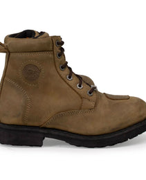 Milwaukee Leather MBL9323 Women's Premium Crazy Horse Vintage Brown Leather Lace-Up Motorcycle Riding Boots