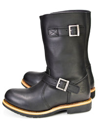 Milwaukee Leather MBM9066 Men's Antique Black Classic Engineer Motorcycle Riding Boots