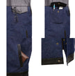 Milwaukee Leather Men's Brute Dual Closure Blue Denim and Black Leather Club Style Vest MDM3004