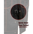 Milwaukee Leather MDM3037 Men's 'Wrecker' Black Denim and Leather Club Style Vest w/ Diamond Quilt Design