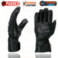 Milwaukee Leather MG7534 Men's Black Deerskin Gauntlet Motorcycle Gloves w/ Wrist Strap & Cinch Closure