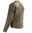 Milwaukee Leather MLM1503 Men's Distressed Brown Racer Motorcycle Vented Leather Rider Jacket