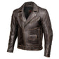 Milwaukee Motorcycle Clothing Co. Men's Unforgiven MC Style Vintage Brown Leather Jacket w/ Lapel Collar MMC10005