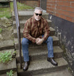 Milwaukee Leather MNG11653 Men's Brown and Beige Long Sleeve Cotton Flannel Shirt