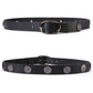Milwaukee Leather MP7111 Men's Black Premium Leather 1.5 Inch Wide Belt with 12 Gauge Shell Emblems