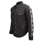 Milwaukee Leather Men’s Two-Tone CE Armored Flannel - Solid Front / Plaid Back - Reinforced w/ Aramid Fibers - MPM1673