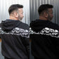Milwaukee Leather Men's Bare Bones Black Reflective Skull CE Armored Riding Hoodie, Shoulder and Elbow Armor - MPM1798