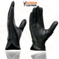 Milwaukee Leather SH886 Women's USA Deerskin Black Leather Unlined Lightweight Motorcycle Rider Gloves