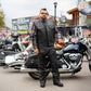 Hot Leathers VSM1052 Men's Black 'Patriotic' Conceal and Carry Leather Vest