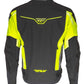 Fly Racing Strata Men's Armored  Black/Hi-Viz Yellow Mesh/Textile Jacket
