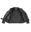 Milwaukee Leather LKM1701 Men's Classic Side Laced Black Motorcycle Premium Leather Jacket with CE Armor Protection