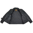 Milwaukee Leather LKM1702 Men's Vintage Flat Black Motorcycle Biker Leather Jacket w/ CE Armor Protection
