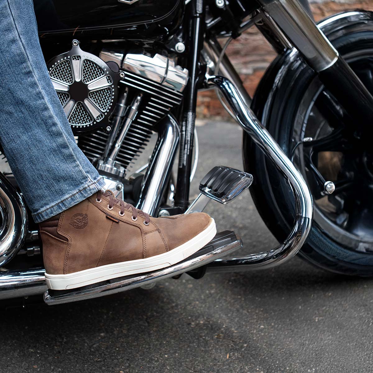 靴 Mername Milwaukee Leather MBM9113 Men's Brown Waterproof Leather