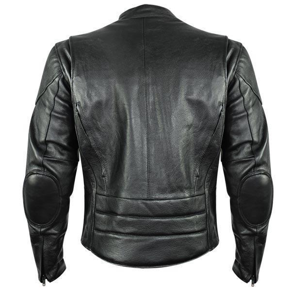 Milwaukee Leather LKM17003  Men's Premium Black Leather Motorcycle Riders Jacket with CE Armor Protecion