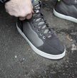 Milwaukee Leather MBM9117 Men's Dark Grey Suede and Grey Canvas Street Riding Shoes w/ Dual Closure/Ankle Support
