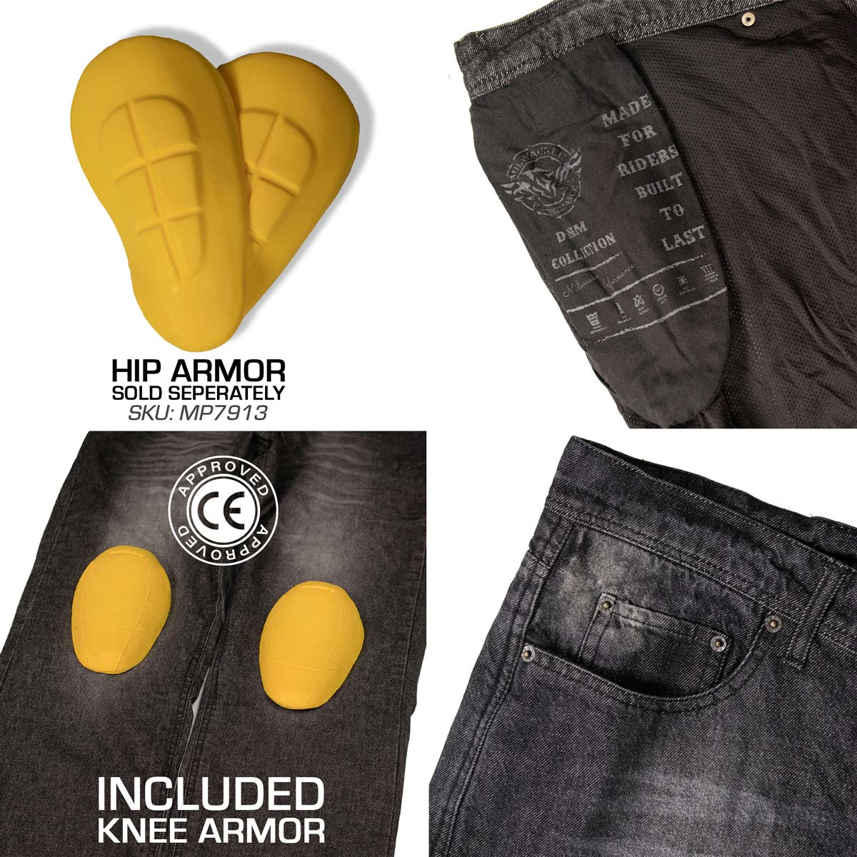 Milwaukee Leather MDM5001 Men's Metro Black CE Armored Motorcycle