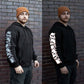 MMCC Men’s Bare Bones Riding Hoodie – Premium Cotton, Reflective Skull Sleeve, Full Zip - MPM1680