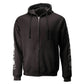 MMCC Men’s Bare Bones Riding Hoodie – Premium Cotton, Reflective Skull Sleeve, Full Zip - MPM1680