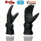 Milwaukee Leather SH870 Women's USA Deerskin Black Leather Gauntlet Winter Gloves w/ Gel Palm