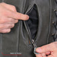 Hot Leathers VSM1041 Men's Rub-Off Grey 'Side Lace' Club Leather Vest