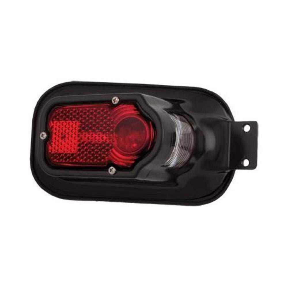 HardDrive Chrome Tombstone Taillight with License Plate Bracket for 1940-1954 Harley Davidson Big Twin 12V 23/8W Bulb