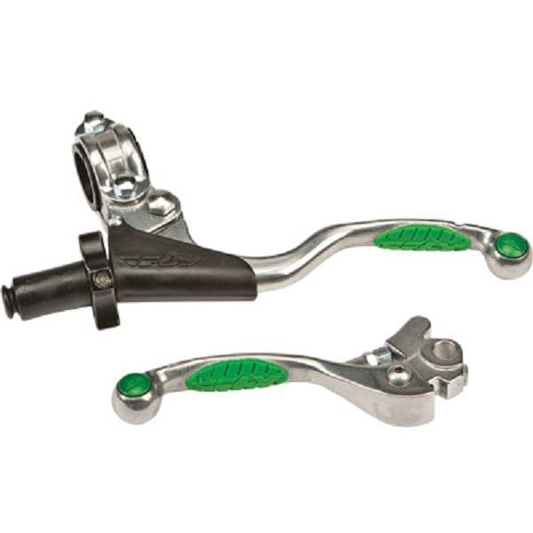 Fly Racing Pro Perch Combo Green Grip Lever for Honda 2007-14 CRF250/450