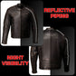 Milwaukee Motorcycle Clothing Co. Men's Anarchy Scooter Style Vintage Brown Premium Leather Riding Jacket MMC10004