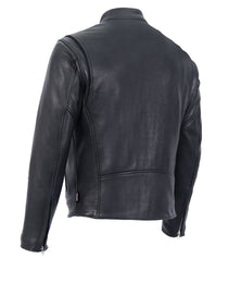 Milwaukee Leather USA MADE MLJKM5006 Men's Black Rumble Premium Leather Motorcycle Jacket