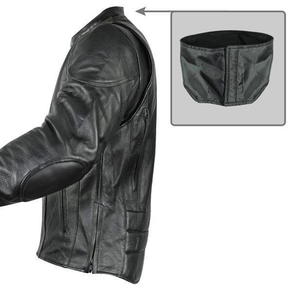 Milwaukee Leather LKM17003  Men's Premium Black Leather Motorcycle Riders Jacket with CE Armor Protecion