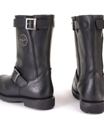 Milwaukee Leather MBL9359 Women's Black 11-Inch Classic Engineer Motorcycle Leather Boots