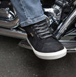 Milwaukee Leather MBM9155 Men's Black Suede Leather Reinforced Street Riding Waterproof Shoes w/ Ankle Support