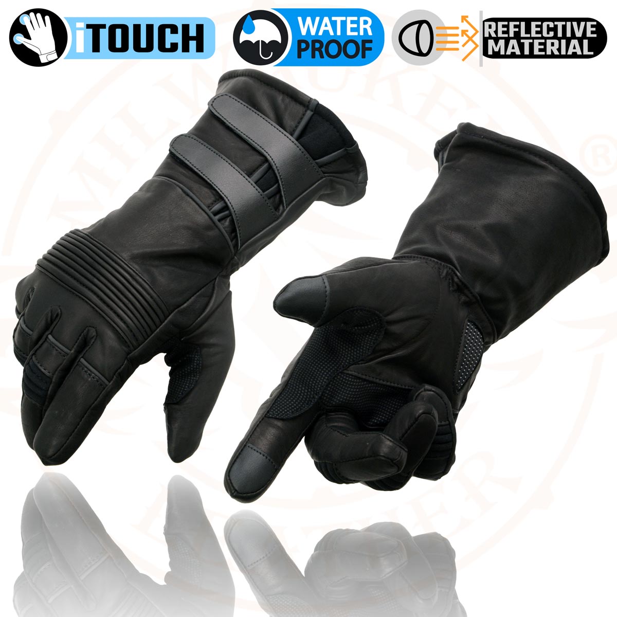 Milwaukee Leather MG7550 Men's Black Cowhide Leather