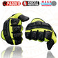 Milwaukee Leather MG7740 Women's Padded Black Leather and Neon Green Mesh Racing Motorcycle Rider Gloves