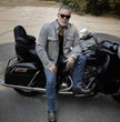 Milwaukee Leather MPM1621 Men's Grey CE Armored Long Sleeve Motorcycle Riders Shirt w/ Reinforced w/ Aramid Fibers