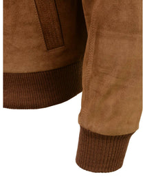 Milwaukee Leather Vintage SFM1818 Men's Classic Beige Suede Leather Fashion Coat Jacket w/ Front Zipper Closure