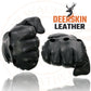 Milwaukee Leather SH868 Men's Open Knuckle USA Deerskin Black Perforated Leather Motorcycle Riders Gloves