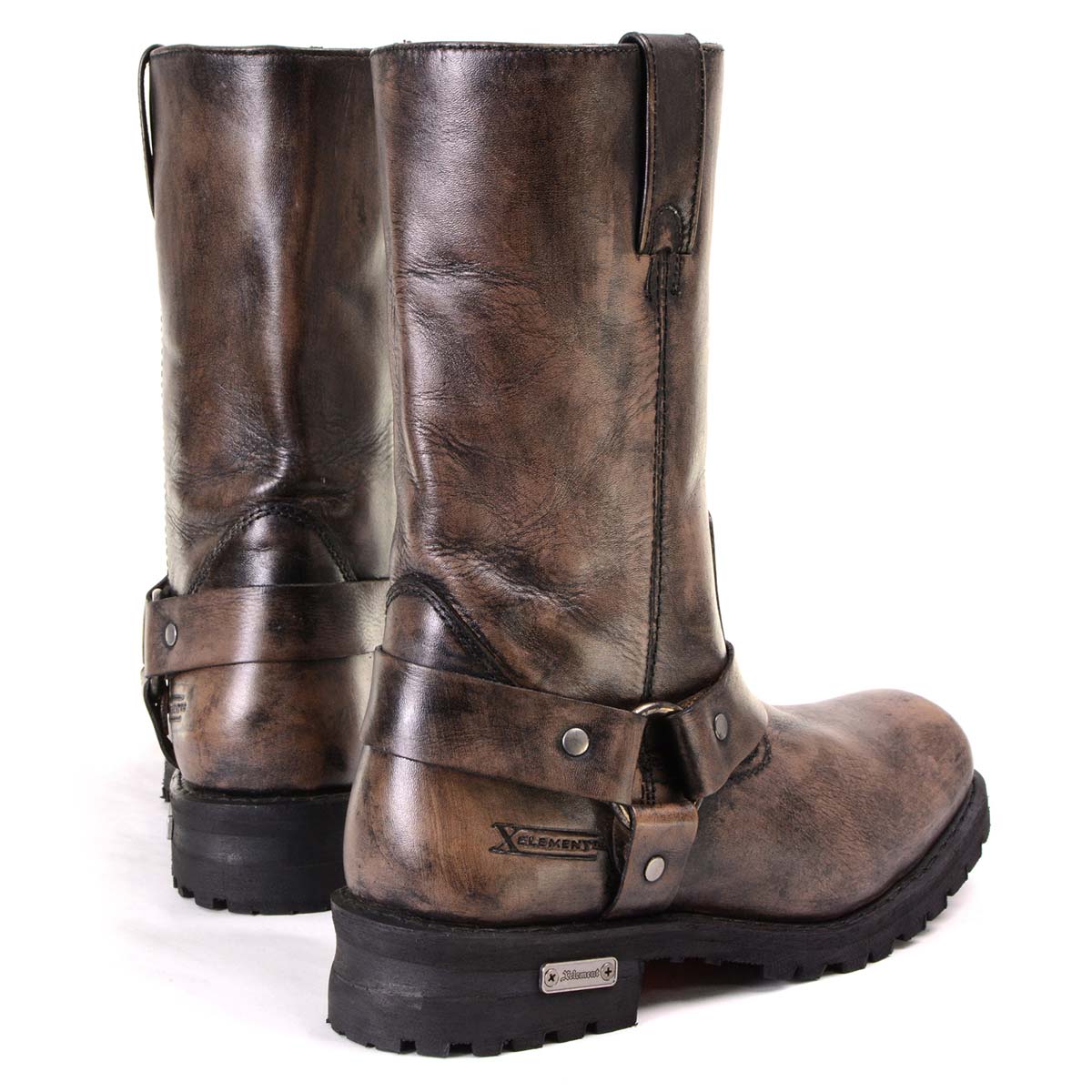 Xelement Men s Throttle Distressed Brown Leather Motorcycle Biker LeatherUp USA