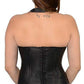 Milwaukee Leather MLL4580 Women's Black Lambskin Leather Zipper and Lace Halter Top
