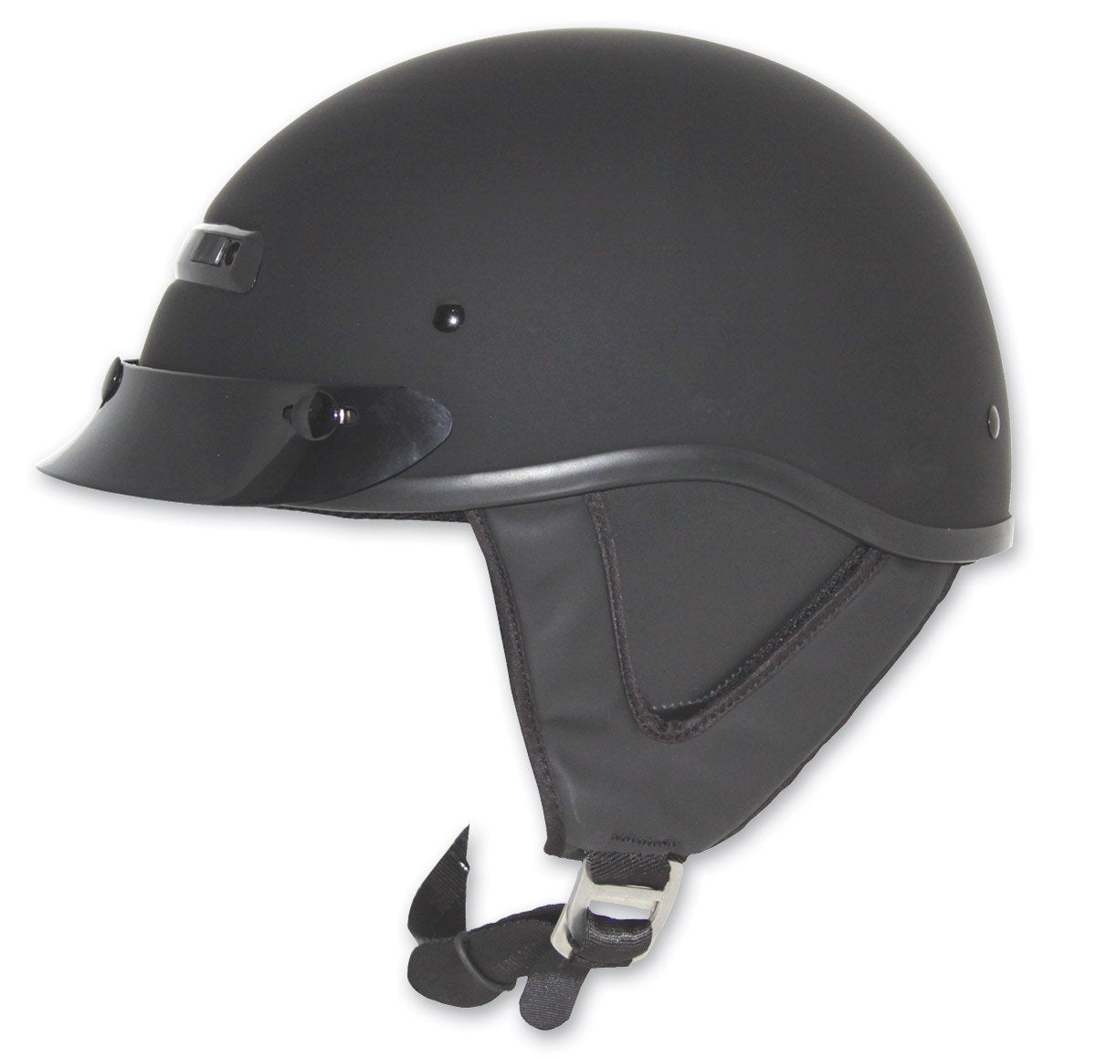 Zox ST-225B 'Alto Custom' Matte Black Motorcycle Half Helmet