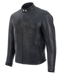 Milwaukee Leather USA MADE MLJKM5006 Men's Black Rumble Premium Leather Motorcycle Jacket