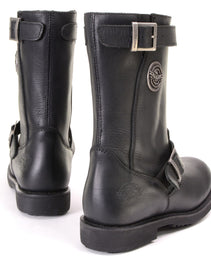 Milwaukee Leather MBL9359 Women's Black 11-Inch Classic Engineer Motorcycle Leather Boots