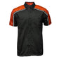 Milwaukee Motorcycle Clothing Co. Men’s Blk/Orange Mechanic Work Shirt – w / Reflective Strip, Rider‑Built MDM11603