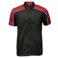 Milwaukee Motorcycle Clothing Co. MDM11606 Men's Black and Red Button Up Mechanic Shirt w/ Reflective Stripe